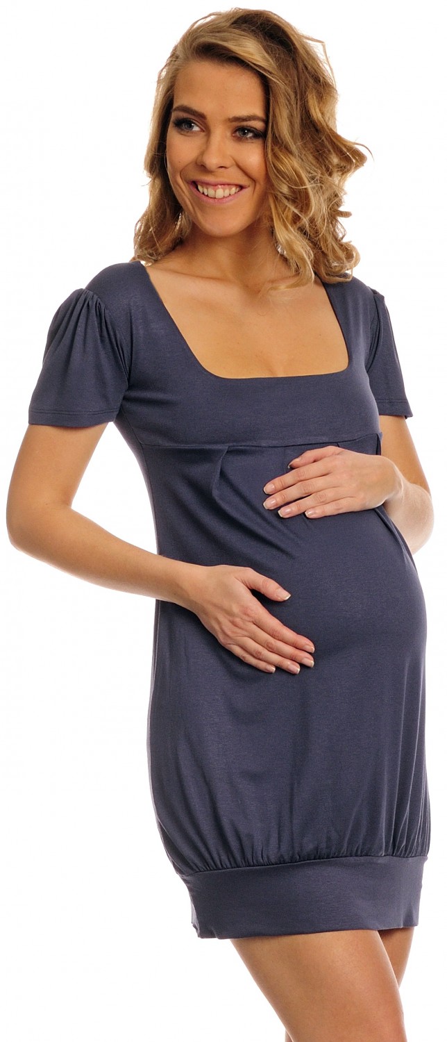 Happy Mama Women S Maternity Bubble Tunic Dress Empire Waist Short Sleeve 895p Ebay