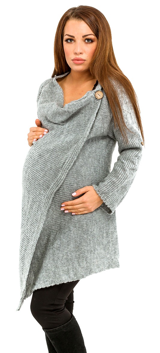 Happy Mama Women's Maternity Waterfall Cardigan Blazer Knit Coat ...