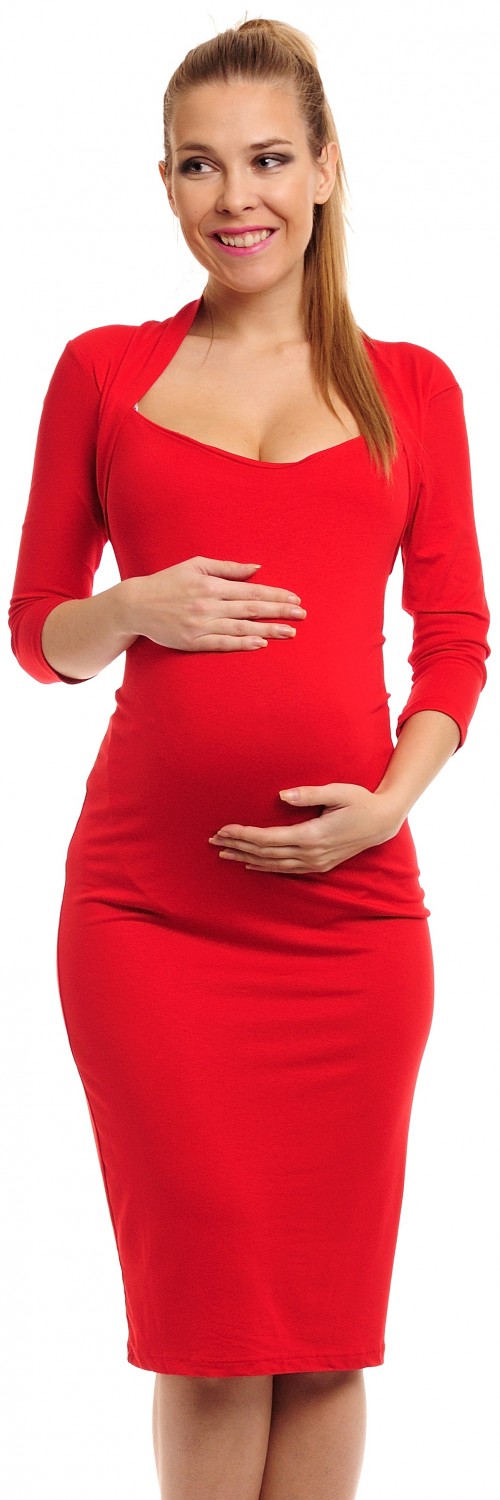 red bodycon maternity dress