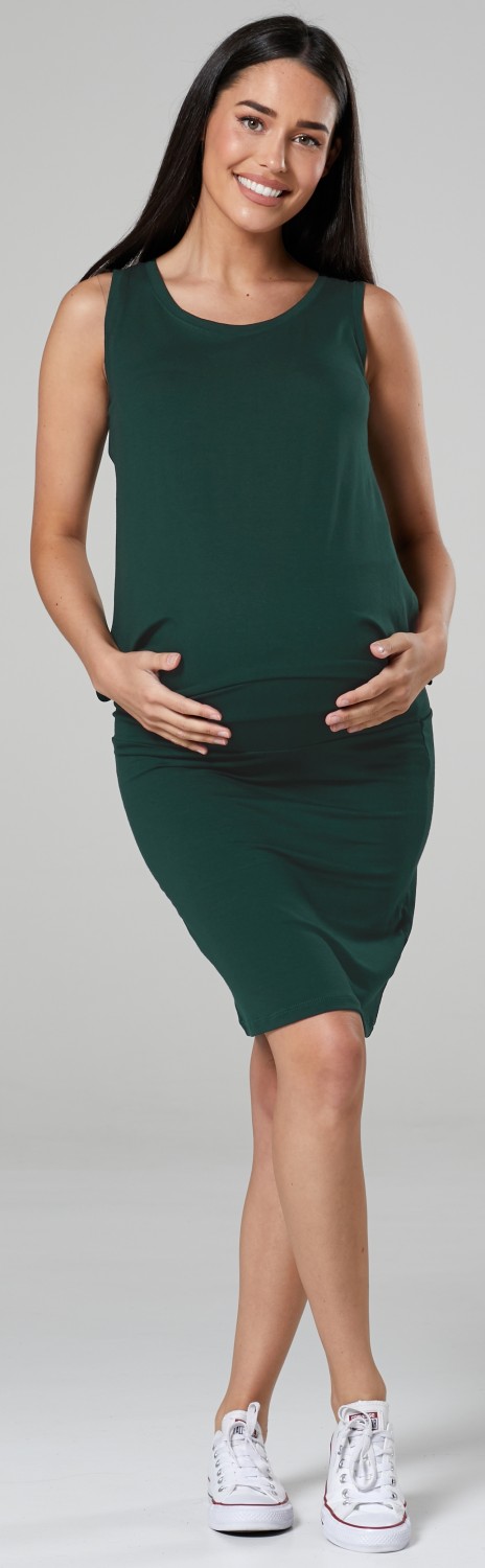 Zeta Ville Women's Maternity Layered Pencil Dress Sleeveless Breastfeeding 014p