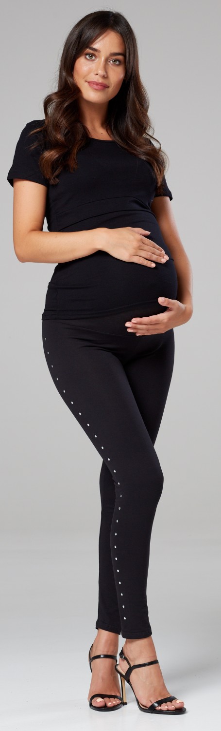 975c Women/'s Maternity Elastic Pants Leggings Stretch Waistband Zeta Ville