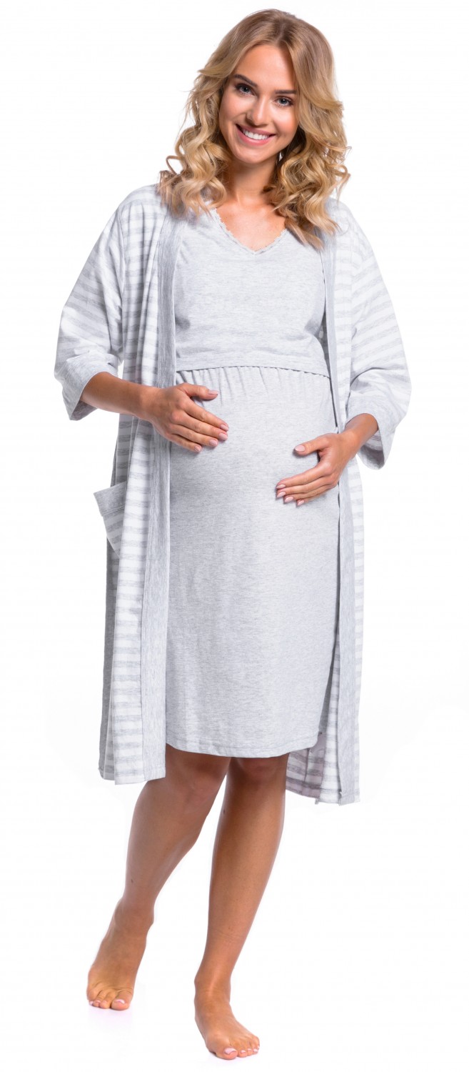 HAPPY MAMA Donna Strato maternità Camicia Strisce Allattamento Seno Cima 1141 
