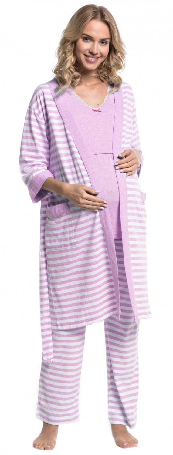 Happy Mama Women/'s Maternity Nursing Printed Pyjamas Robe SOLD SEPARATELY 1123