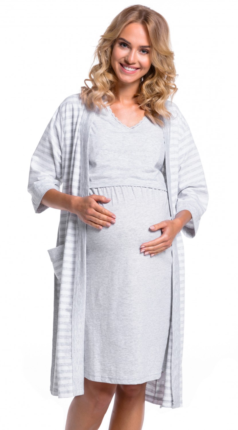 HAPPY MAMA Donna Strato maternità Camicia Strisce Allattamento Seno Cima 1141 
