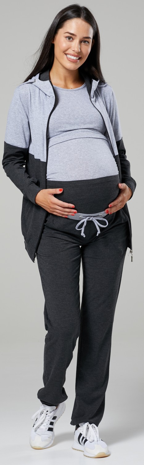 HAPPY MAMA Women's Maternity 3pcs Set: Tracksuit & Joggers w/h Nursing ...