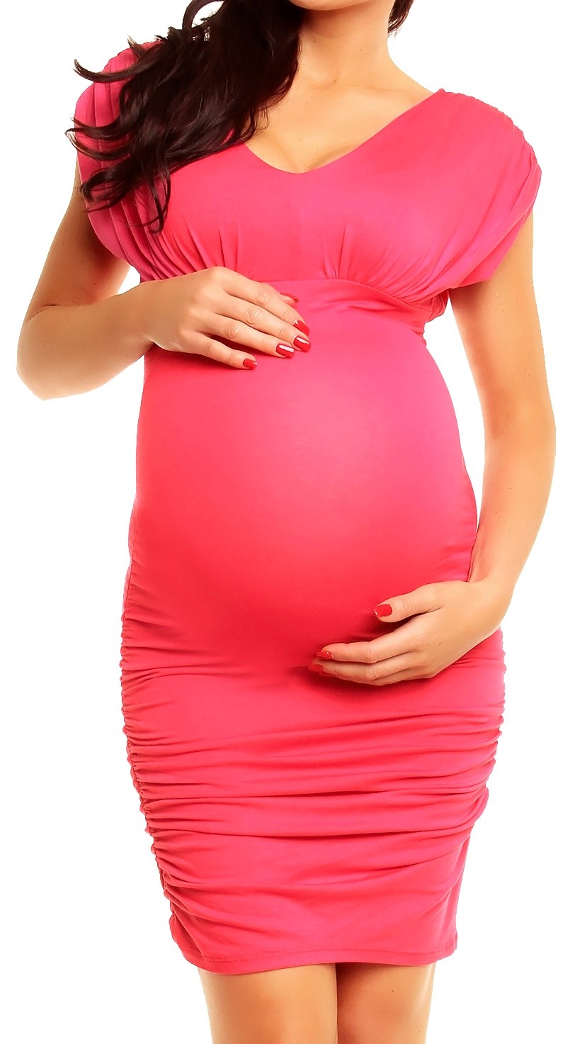 Happy Mama Women’s Maternity Stretch Jersey Dress Fits Bigger Busts ...