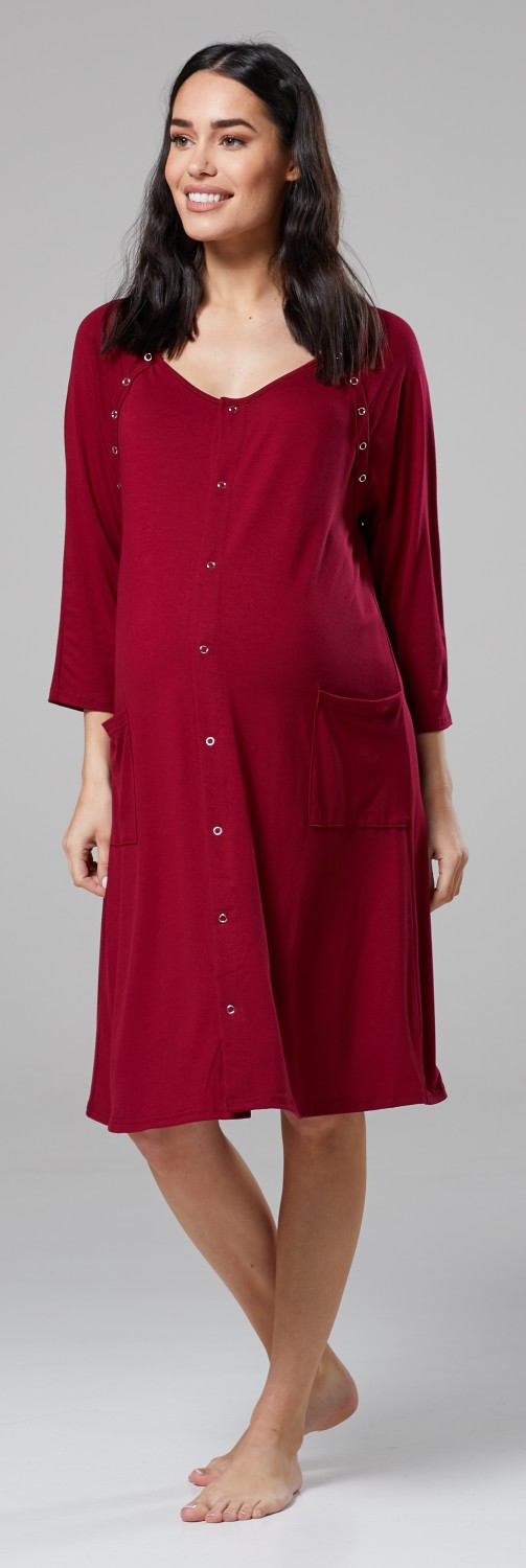 long sleeve labor and delivery gown