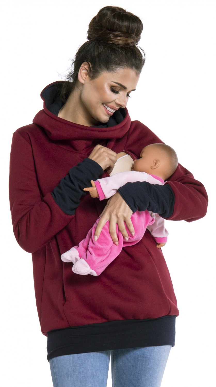 Women's breastfeeding top sweatshirt hoodie 330c nursing panel Zeta Ville